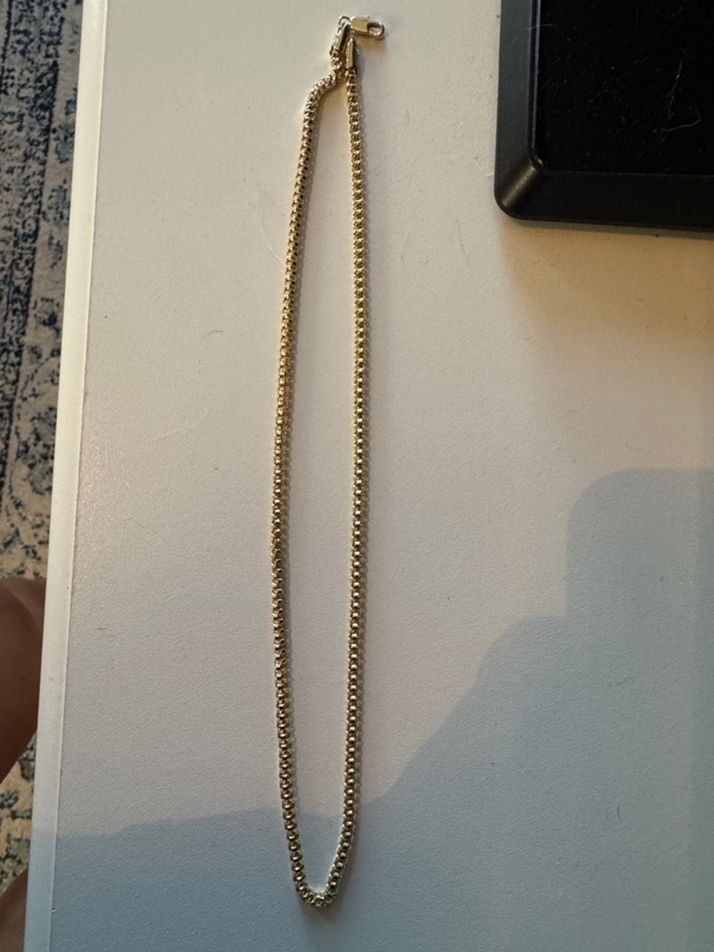 Gold-Tone Box Chain Necklace
